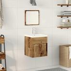 vidaXL Badkamermeubel Set met opslag 3 pcs Oud Hout 41 x, Huis en Inrichting, Badkamer | Badkamermeubels, Verzenden, Nieuw