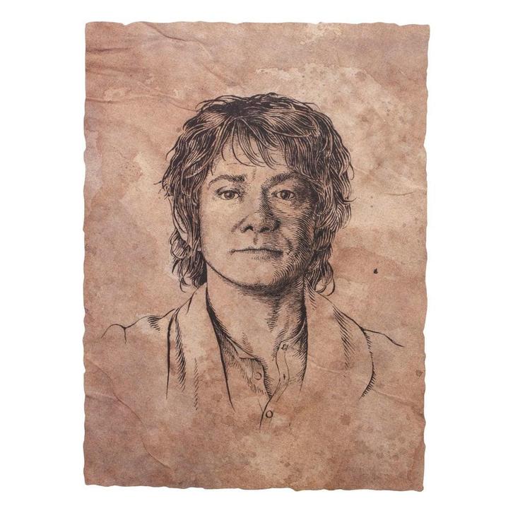 The Hobbit Art Print Portrait of Bilbo Baggins 21 x 28 cm, Verzamelen, Lord of the Rings, Ophalen of Verzenden