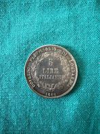 Italië, Voorlopige regering van Lombardije 5 Lire 1848, Postzegels en Munten