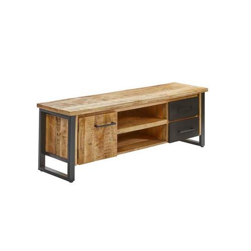 San Remo tv-dressoir, mangohout (nieuw, A-keuze), Huis en Inrichting, Kasten |Televisiemeubels, Nieuw, Overige houtsoorten, Metaal