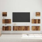 vidaXL Tv-meubelset 8 pcs Oud hout 60 x 30 x 30 cm Bewerkt, Huis en Inrichting, Kasten |Televisiemeubels, Verzenden, Nieuw