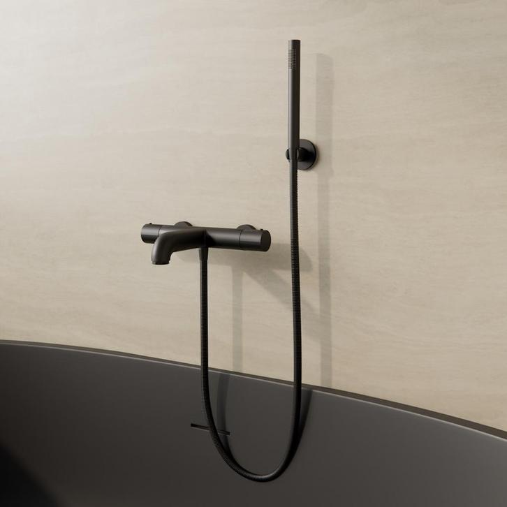 Bad/Douchekraan BWS Colorato Opbouw Thermostatisch Mat Zwart, Doe-het-zelf en Bouw, Sanitair, Kraan, Nieuw, Ophalen of Verzenden