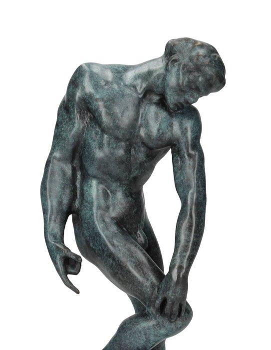 sculptuur, Naar Rodin - 30 cm - Brons, Marmer, Antiquités & Art, Art | Objets design