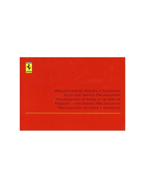1999 FERRARI VERKOOP & SERVICE ORGANISATIE INSTRUCTIEBOEKJE, Auto diversen, Handleidingen en Instructieboekjes