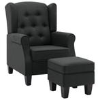 Fauteuil + Voetenbank | Retour Deal | 60% Korting!, Huis en Inrichting, Zetels | Zetels, Gebruikt, Eenpersoons, Verzenden, 75 tot 100 cm
