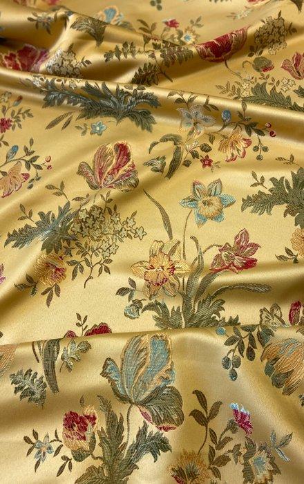 Prestigieus lampasso in San Leucio-stijl, verftechniek in, Antiek en Kunst, Antiek | Tapijten, Tafelkleden en Textiel