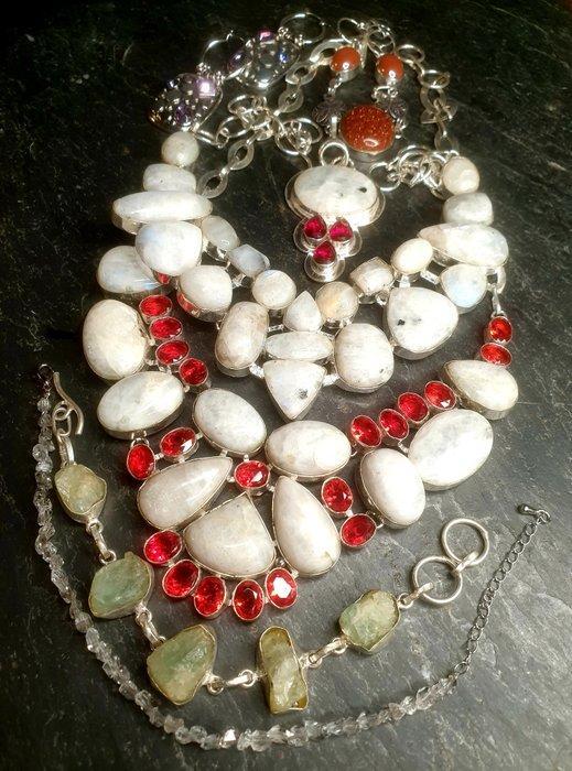 Themacollectie - Grote partij tweedehands sieraden in 925, Verzamelen, Mineralen en Fossielen