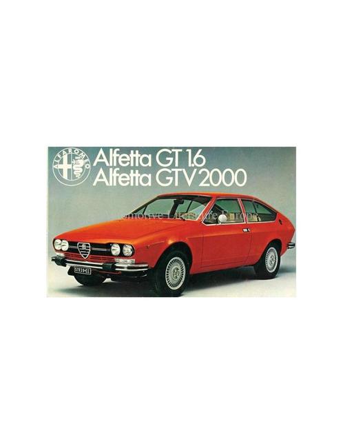 1976 Alfa Romeo Alfetta GT/V Brochure Nederlands, Livres, Autos | Brochures & Magazines