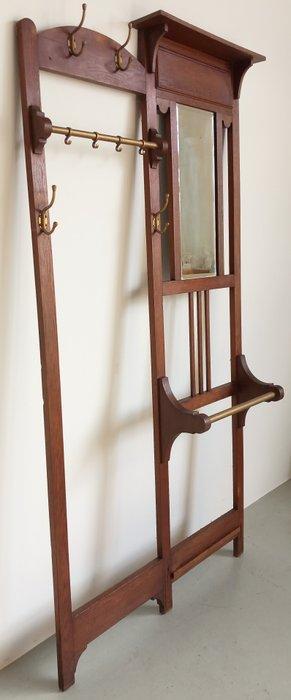 Kapstok - Eik, Glas, Koper, Antiek en Kunst, Kunst | Designobjecten