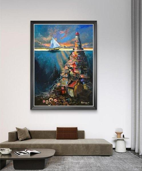 Andrzej Gudaski - Underwater world XXL, Antiek en Kunst, Kunst | Schilderijen | Modern