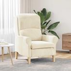 vidaXL Fauteuil Crème 76 x 94 x 102 cm Fluweel, Huis en Inrichting, Fauteuils, Verzenden, Nieuw
