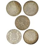 België. Leopold II. 5 Frank 1869/1873 (5 stuks)  (Zonder, Postzegels en Munten