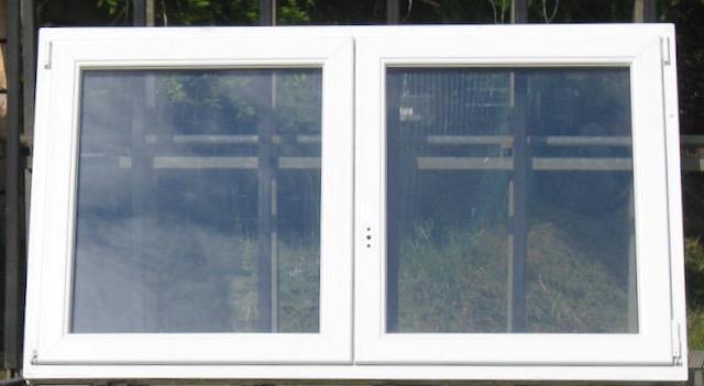 pvc raam , chassis , venster 163 x 94 wit / antraciet 7016, Doe-het-zelf en Bouw, Raamkozijnen en Schuifdeuren, Inclusief glas