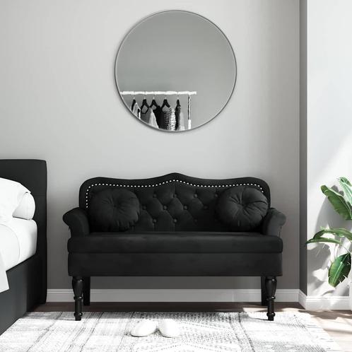 vidaXL Bankje met kussens 120,5x65x75 cm fluweel zwart, Huis en Inrichting, Overige Huis en Inrichting, Nieuw, Verzenden