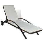 Ligbed Bruin - Wieltjes | Retour Deal | 40% Korting, Tuin en Terras, Ligbedden, Verzenden, Nieuw, Rotan