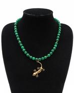 Emeraude - Ketting - Gecko - Sluiting van 14k Gold Filled -