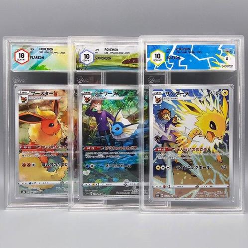 Tris eeveelution CHR (Flareon/Vaporeon/Jolteon) - 3 Graded, Hobby en Vrije tijd, Verzamelkaartspellen | Pokémon