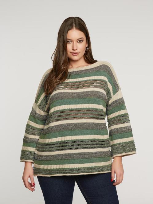 Mat fashion streep truiS/M=44-48Maat 42/44 (L), Kleding | Dames, Truien en Vesten, Overige kleuren, Nieuw, Maat 42/44 (L), Verzenden