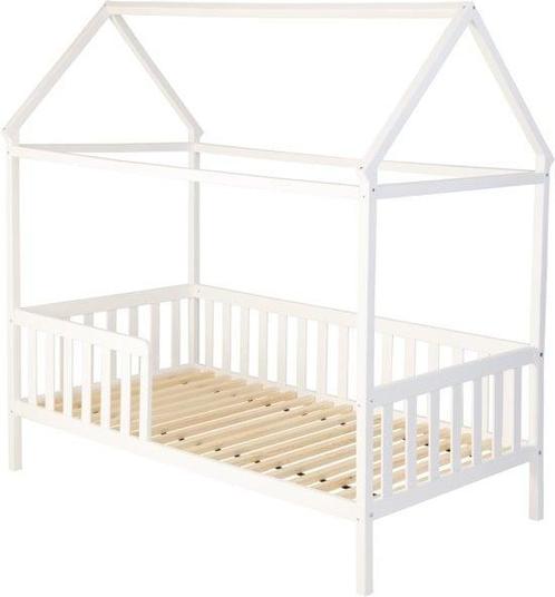 Ecologisch huisbed met beschermend hek | Kinderbed 160x80..., Kinderen en Baby's, Kinderkamer | Bedden, Nieuw, Ophalen of Verzenden