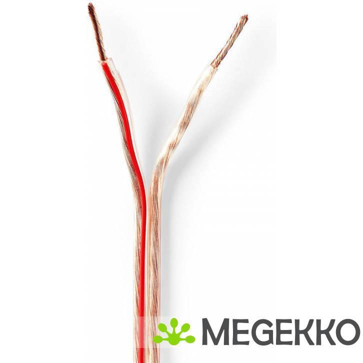 Speaker-Kabel | 2x 1,50 mm2 | 15,0 m | Op Rol | Transparant, Computers en Software, Overige Computers en Software, Nieuw, Verzenden
