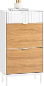 2dekans | SoBuy FSR174-WN Schoenenkast - Witte Smalle, Ophalen of Verzenden