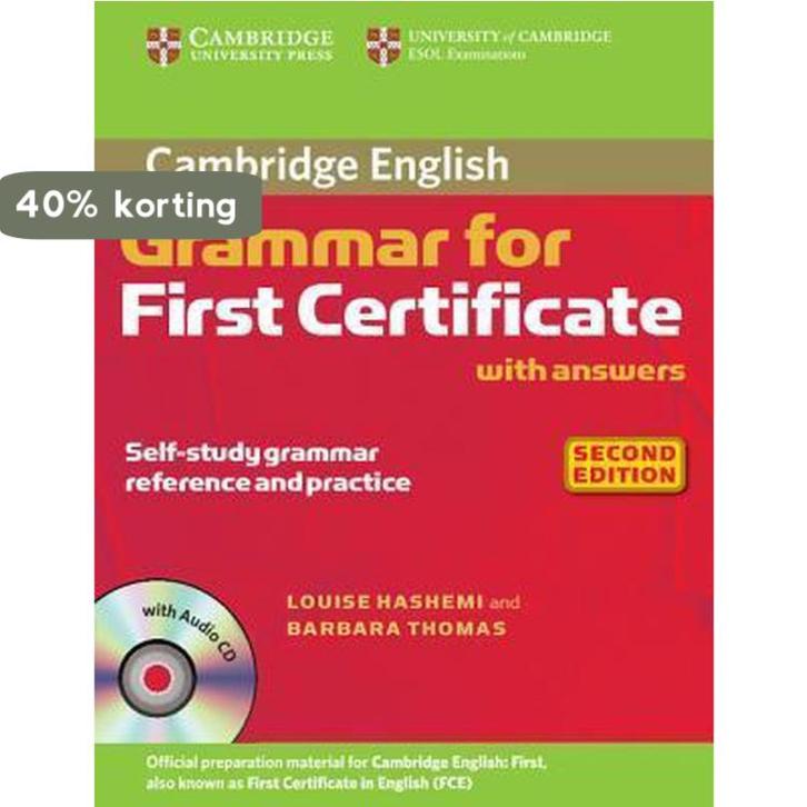 Cambridge Grammar for First Certificate With Answers and, Boeken, Taal | Engels, Gelezen, Verzenden