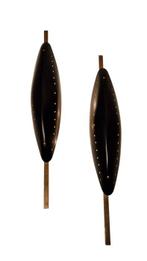 Wandkandelaar - Messing, IJzer - Paar wandlampen van messing, Antiek en Kunst