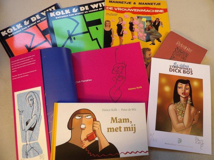 Hanco Kolk - Peter de Wit lot met 7 items - o.a Club, Boeken, Stripverhalen