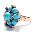 Zonder minimumprijs - Ring - 9 kt. Roségoud, Zilver -, Nieuw