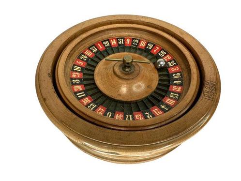 Roue de roulette miniature - Bois, Plomb - Fin du XIXe, Antiquités & Art, Antiquités | Autres Antiquités