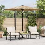vidaXL Parasol met stalen paal 268x268x226 cm bruin, Verzenden, Nieuw