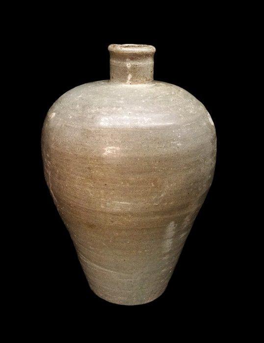Oud-Chinees Vaas in Meiping-vorm, geglazuurd in célaadon -, Antiek en Kunst, Antiek | Overige Antiek