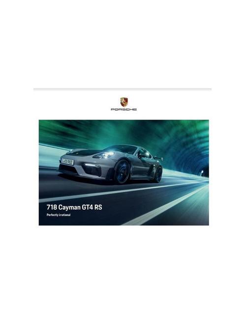 2022 PORSCHE 718 CAYMAN GT4 RS HARDCOVER BROCHURE ENGELS, Livres, Autos | Brochures & Magazines, Enlèvement ou Envoi