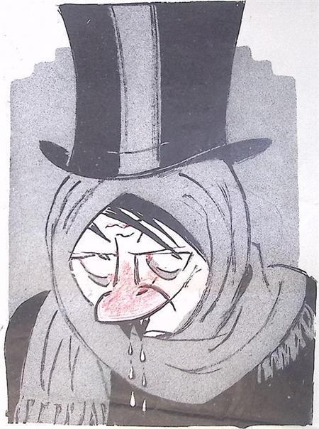 Hitler met diplomatieke verkoudheid op spotprent (Lithos), Antiek en Kunst, Kunst | Litho's en Zeefdrukken, Verzenden