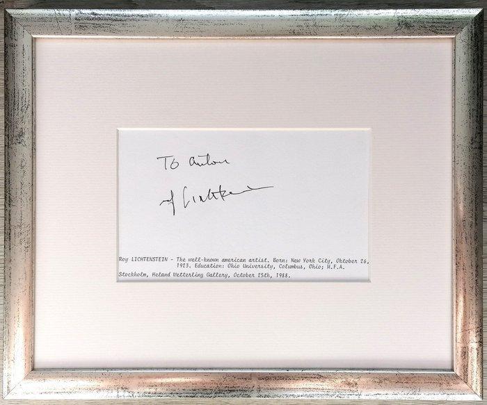 Roy Lichtenstein (1923-1997) - Gallery Invitation signature, Antiquités & Art, Art | Objets design