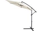 Kingsleeve Zweefparasol - Ø300cm UV bescherming 80+ - Crème, Jardin & Terrasse, Parasols, Verzenden