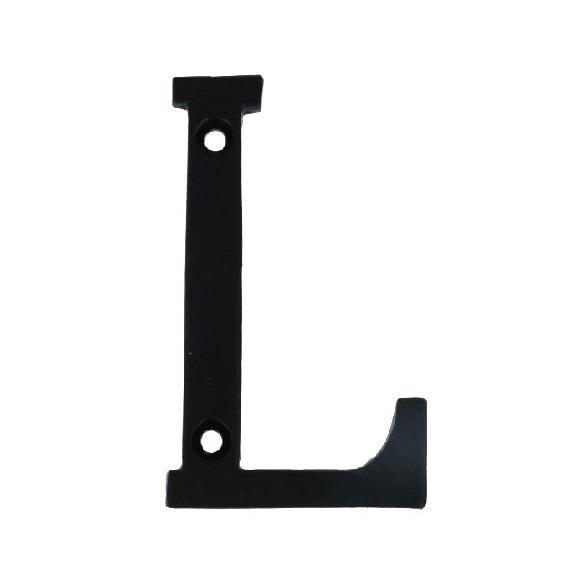 Letter L Klein IJzer zwart 75 mm, Doe-het-zelf en Bouw, Hang- en Sluitwerk, Klink of Kruk, Nieuw, Overige materialen