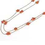 Halsketting - 18 karaat Geel goud Koraal, Nieuw