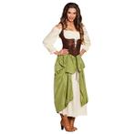 Dirndl Jurk Oktoberfest Dames Groen, Verzenden, Nieuw