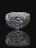 Viking periode Stunning & Rare Bronze Odin Raven Seal Ring