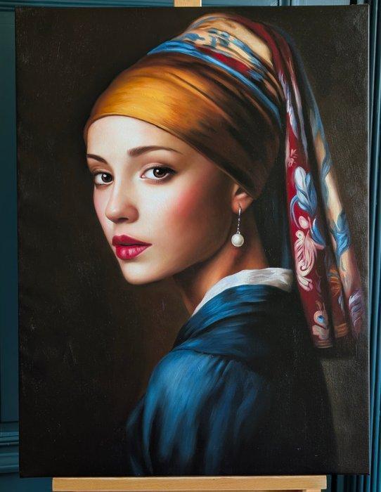 Wilhem Von Kalisz (XX-XXI), After Jan Vermeer - Eternal, Antiek en Kunst, Kunst | Schilderijen | Klassiek