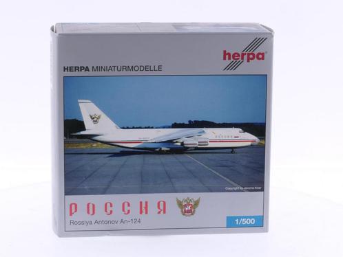 Schaal 1:500 Herpa 509480 Rossiya - Antonov AN-124 Reg.Nr..., Hobby en Vrije tijd, Modelbouw | Vliegtuigen en Helikopters, Gebruikt