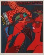 Corneille (1922-2010) - Two masked women