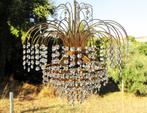Kroonluchter - Kristal, Messing - waterval, Antiek en Kunst
