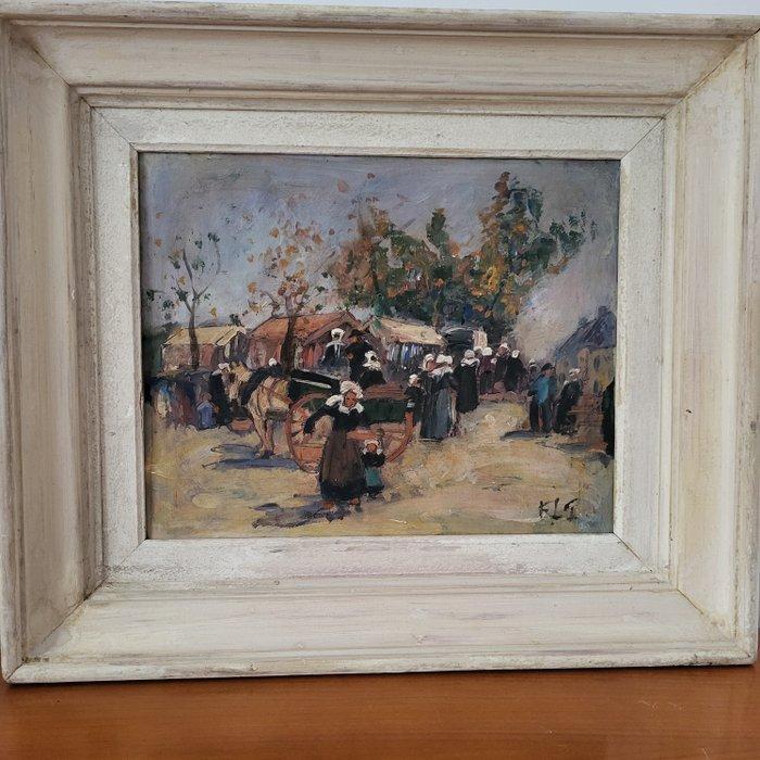 Studio of Fernand Legout Gérard (XX) - Bretonnes, Antiek en Kunst, Kunst | Schilderijen | Klassiek