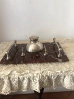 Inktpot - Glas, Belangrijke kandelaar met een glazen basis, Antiek en Kunst