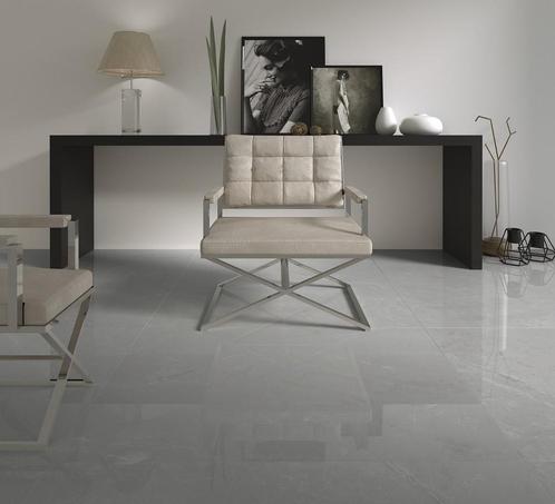 Butan Grijs hoogglans 120x120 keramisch vloertegel wandtegel, Bricolage & Construction, Dalles & Carrelages, Enlèvement ou Envoi