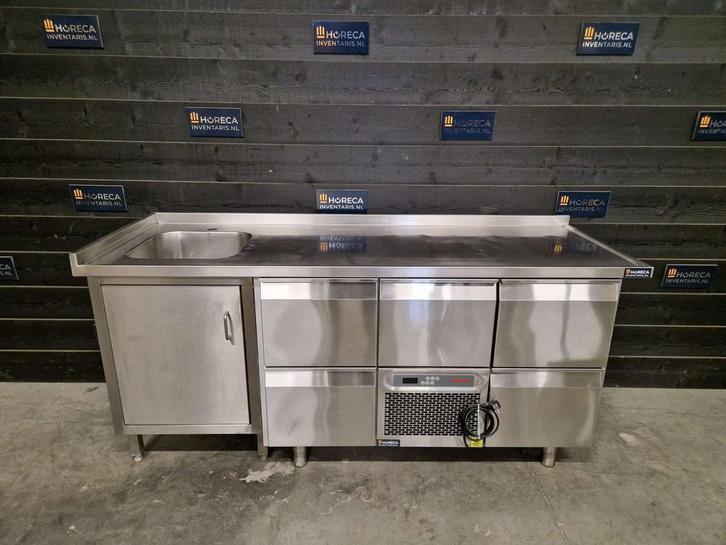 Koelwerkbank | novameta | wasbak | 5-lades | 230V, Zakelijke goederen, Horeca | Keukenapparatuur, Gebruikt, Koelen en Vriezen