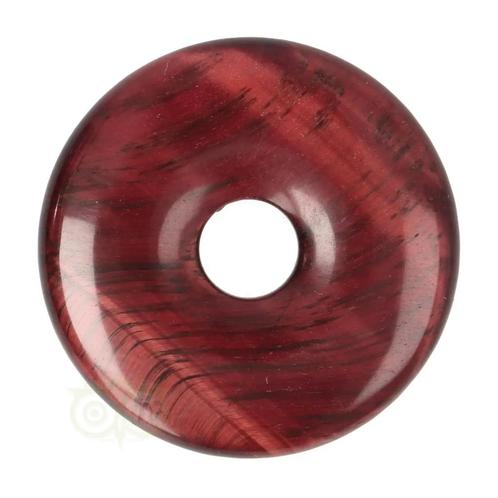 Rode Tijgeroog Donut Nr 11 - Ø 4 cm, Handtassen en Accessoires, Edelstenen, Nieuw, Verzenden