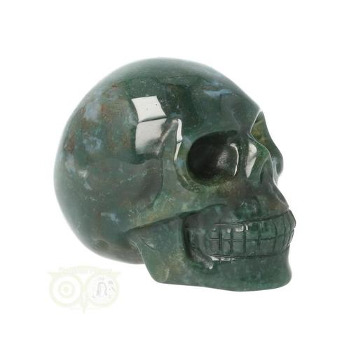 Mos-Agaat schedel Nr 25 - 98 gram, Bijoux, Sacs & Beauté, Pierres précieuses, Envoi